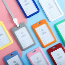 Load image into Gallery viewer, Lanyards ID Card Holder Bank Bus Pass Card Case Cover Men Women's Bank Credit Card Holder Strap Cardholder
