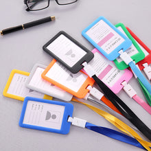 Load image into Gallery viewer, Lanyards ID Card Holder Bank Bus Pass Card Case Cover Men Women's Bank Credit Card Holder Strap Cardholder
