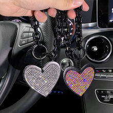 Load image into Gallery viewer, Diamond-encrusted Love Car Key Chain Pendant Microfiber Leather Keychain Bling Auto Styling Car Accessories
