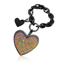 Load image into Gallery viewer, Diamond-encrusted Love Car Key Chain Pendant Microfiber Leather Keychain Bling Auto Styling Car Accessories

