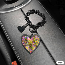 Load image into Gallery viewer, Diamond-encrusted Love Car Key Chain Pendant Microfiber Leather Keychain Bling Auto Styling Car Accessories
