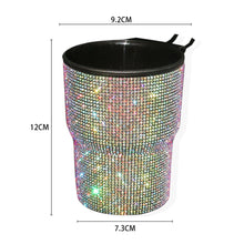 Load image into Gallery viewer, Crystal Car Trash Bin Garbage Dust Case Car Storage Box Trash Can Car Decor Bling Car Accessories Interior Vehicle for Woman
