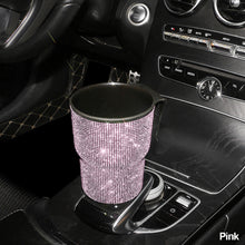 Load image into Gallery viewer, Crystal Car Trash Bin Garbage Dust Case Car Storage Box Trash Can Car Decor Bling Car Accessories Interior Vehicle for Woman
