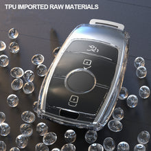 Load image into Gallery viewer, Car Key Case Transparent Cover for Mercedes Benz E C S GLC Class E200 E400 E63 W213 S550 S560 C260 A200 Key Shell TPU Protector
