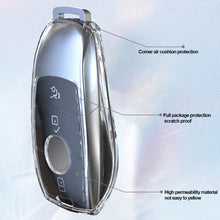 Load image into Gallery viewer, Car Key Case Transparent Cover for Mercedes Benz E C S GLC Class E200 E400 E63 W213 S550 S560 C260 A200 Key Shell TPU Protector
