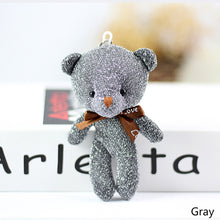 Load image into Gallery viewer, 1pc 12CM Teddy Bear Plush Toy with Ribbon Bow Siamese Bears Toys Key Chain Pendant Gifts for Children Kids Toy Wedding Gifts
