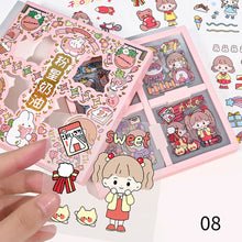 Load image into Gallery viewer, 100PCS Korean Style PVC Personality Hand Account Cute Cartoon Laser Waterproof Stickers DIY Material Girls Children's Toys Kawaii Gift
