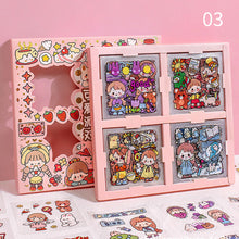 Load image into Gallery viewer, 100PCS Korean Style PVC Personality Hand Account Cute Cartoon Laser Waterproof Stickers DIY Material Girls Children's Toys Kawaii Gift
