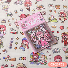Load image into Gallery viewer, Korean Style PVC Personality Hand Account Cute Cartoon Laser Waterproof Stickers DIY Material Girls Children's Toys Kawaii Gift
