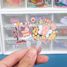 Load image into Gallery viewer, Cute Guka Sticker DIY Keychain Transparent Decoration Pendant Keychain Badge Kawaii Stationery Accessories
