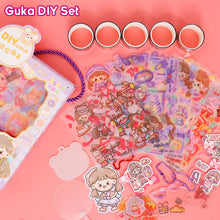 Load image into Gallery viewer, Cute Guka Sticker DIY Keychain Transparent Decoration Pendant Keychain Badge Kawaii Stationery Accessories

