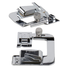 Load image into Gallery viewer, 3Pcs Domestic Foot Presser Household Multifunctional Sewing Machine Accessories Rolled Hem Feet Set 3 Size 4/8" 6/8" 8/8"
