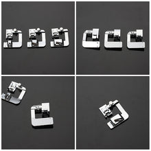 Load image into Gallery viewer, 3Pcs Domestic Foot Presser Household Multifunctional Sewing Machine Accessories Rolled Hem Feet Set 3 Size 4/8" 6/8" 8/8"
