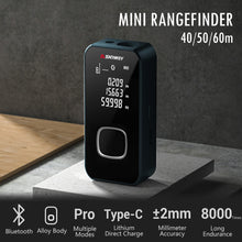 Load image into Gallery viewer, Rechargeable Mini Rangefinder Laser Distance Meter 40M 50M 60M Integrated Mirror Display Measuring Construction Tools
