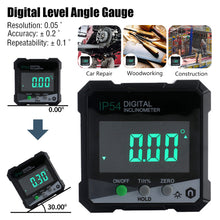 Load image into Gallery viewer, Digital Level Angle Gauge 360° Mini Measuring Inclinometer with Magnetic Base Electronic Universal Bevel Protractor Goniometer Tilt Measuring Tool
