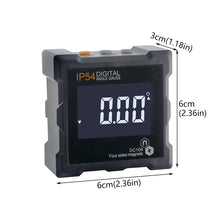 Load image into Gallery viewer, Digital Level Angle Gauge 360° Mini Measuring Inclinometer with Magnetic 4 Sides Electronic Universal Bevel Protractor Goniometer Tilt Measuring Tool
