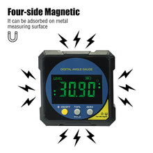 Load image into Gallery viewer, Laser Digital Level Angle Gauge 360° Mini Measuring USB Inclinometer with Magnetic Base Electronic Universal Bevel Protractor Goniometer Tilt Measuring Tool

