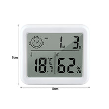 Load image into Gallery viewer, Super Thin LCD Digital Thermometer Hygrometer Clock Indoor Temperature Sensor Humidity Meter Thermometer Gauge Bedside Clock
