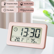 Load image into Gallery viewer, Large LCD Digital Thermometer Hygrometer Clock Indoor Temperature Sensor Humidity Meter Thermometer Gauge Bedside Clock
