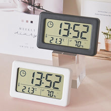 Load image into Gallery viewer, Large LCD Digital Thermometer Hygrometer Clock Indoor Temperature Sensor Humidity Meter Thermometer Gauge Bedside Clock
