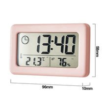 Load image into Gallery viewer, Large LCD Digital Thermometer Hygrometer Clock Indoor Temperature Sensor Humidity Meter Thermometer Gauge Bedside Clock

