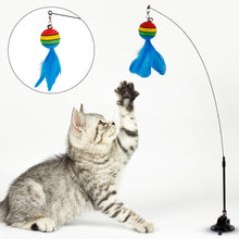 Load image into Gallery viewer, Cat Interactive Toy Funny Feather Ball Teaser Wand Toy with Bell Cat Stick Toy for Kitten Playing Teaser Wand Toy Cat Supplies
