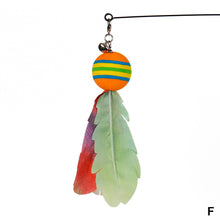 Load image into Gallery viewer, Cat Interactive Toy Funny Feather Ball Teaser Wand Toy with Bell Cat Stick Toy for Kitten Playing Teaser Wand Toy Cat Supplies

