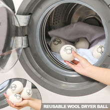 Load image into Gallery viewer, 1pc 5/7cm Reusable Wool Dryer Balls Fleece Dry Ball Natural Fabric Softener Reduce Wrinkles Laundry Washing Machine Accessories
