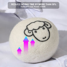 Load image into Gallery viewer, 1pc 5/7cm Reusable Wool Dryer Balls Fleece Dry Ball Natural Fabric Softener Reduce Wrinkles Laundry Washing Machine Accessories
