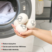 Load image into Gallery viewer, 1pc 5/7cm Reusable Wool Dryer Balls Fleece Dry Ball Natural Fabric Softener Reduce Wrinkles Laundry Washing Machine Accessories
