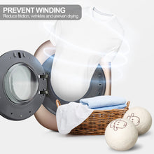 Load image into Gallery viewer, 6pcs 7cm Reusable Wool Dryer Balls Set with Storage Bag Fleece Dry Ball Natural Fabric Softener Reduce Wrinkles Laundry Washing Machine Accessories
