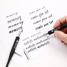 Load image into Gallery viewer, Comic Animation Sketching Art Pen Holder with Nib Set Cartoon Drawing Dipping Pen Round Nib Line Drawing Pen
