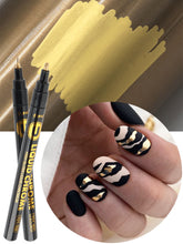 Load image into Gallery viewer, Gold Hand-painted Graffiti DIY Waterproof Acrylic Mark Nail Polish Pen Nail Art Creative Gold Fashion Manicure Pen
