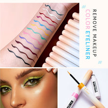 Load image into Gallery viewer, Waterproof Color Liquid Eyeliner Pen Smooth Fluent Colorful Liquid Matte Sweat-proof Eye Liner Pencil Versatile Eye Makeup Cosmetic

