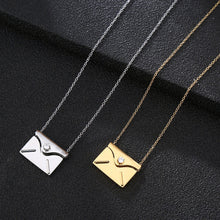 Load image into Gallery viewer, Valentine's Day Gift Custom Couple Necklace Envelope Love Letter Necklace Alloy Lettering Women Pendant Creative Design Gift
