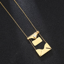 Load image into Gallery viewer, Valentine's Day Gift Custom Couple Necklace Envelope Love Letter Necklace Alloy Lettering Women Pendant Creative Design Gift
