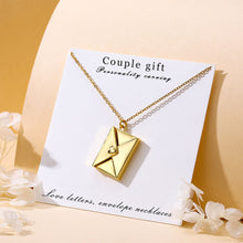 Load image into Gallery viewer, Heart Envelope Love Letter Necklace Valentine's Day Gift Couple Necklace Alloy Lettering Women Pendant Creative Gift Accessories

