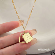 Load image into Gallery viewer, Vintage Photo Frame Engraved Letter Necklace Valentine's Day Couple Necklace Alloy Lettering Women Pendant Creative Gift Accessories
