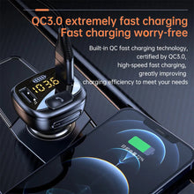 Load image into Gallery viewer, Car Bluetooth 5.1 FM Transmitter Dual USB QC3.0 Fast Charger Wireless Handsfree Audio Receiver MP3 Player Car Kit
