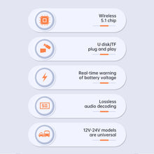 Load image into Gallery viewer, Car Bluetooth 5.1 FM Transmitter Dual USB QC3.0 Fast Charger Wireless Handsfree Audio Receiver MP3 Player Car Kit
