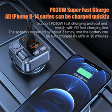 Load image into Gallery viewer, FM Transmitter Handsfree Car Bluetooth 5.1 MP3 Player Stereo Car FM Modulator PD30W Quick Charge Car Aux Bluetooth Adapter
