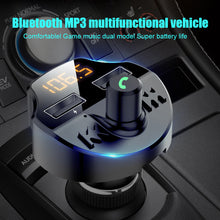Load image into Gallery viewer, Car Bluetooth FM Transmitter MP3 Music U Disk Player Multifunction Handsfree Audio Receiver Dual USB Charger Car Kit Accessories
