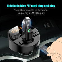 Load image into Gallery viewer, Car Bluetooth FM Transmitter MP3 Music U Disk Player Multifunction Handsfree Audio Receiver Dual USB Charger Car Kit Accessories
