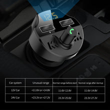 Load image into Gallery viewer, Car Bluetooth FM Transmitter MP3 Music U Disk Player Multifunction Handsfree Audio Receiver Dual USB Charger Car Kit Accessories

