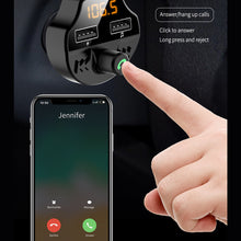 Load image into Gallery viewer, Car Bluetooth FM Transmitter MP3 Music U Disk Player Multifunction Handsfree Audio Receiver Dual USB Charger Car Kit Accessories
