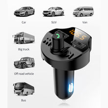 Load image into Gallery viewer, Car Bluetooth FM Transmitter MP3 Music U Disk Player Multifunction Handsfree Audio Receiver Dual USB Charger Car Kit Accessories
