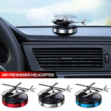 Load image into Gallery viewer, Car Air Freshener Solar Power Plane Fragrance Diffuser Ornament Dashboard Helicopter Style Perfume Decoration
