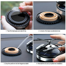 Load image into Gallery viewer, Car Air Freshener Solar Power Plane Fragrance Diffuser Ornament Dashboard Helicopter Style Perfume Decoration
