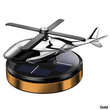 Load image into Gallery viewer, Car Air Freshener Solar Power Plane Fragrance Diffuser Ornament Dashboard Helicopter Style Perfume Decoration
