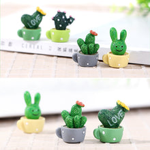 Load image into Gallery viewer, Car Cactus Potted Rabbit Ornaments Auto Center Console Accessories Desktop Dolls Small Cake Baking Resin Decorations Toys
